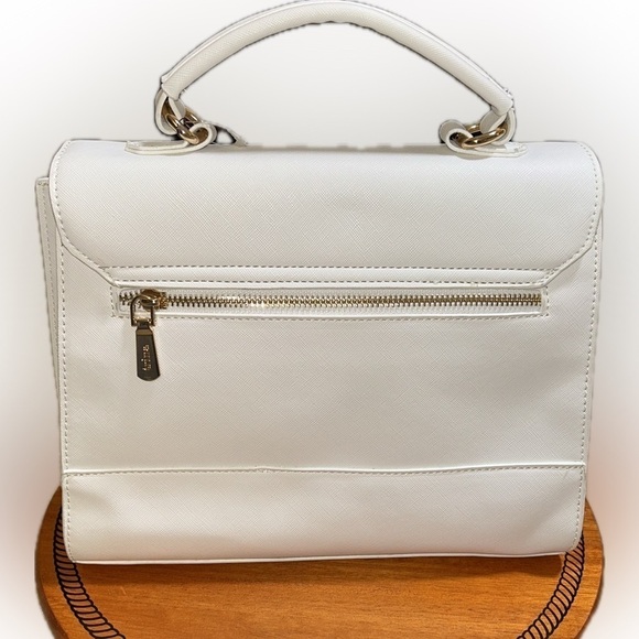 NWT Trina Turk Top Handle Satchel with Crossbody Strap in White - Picture 3 of 6
